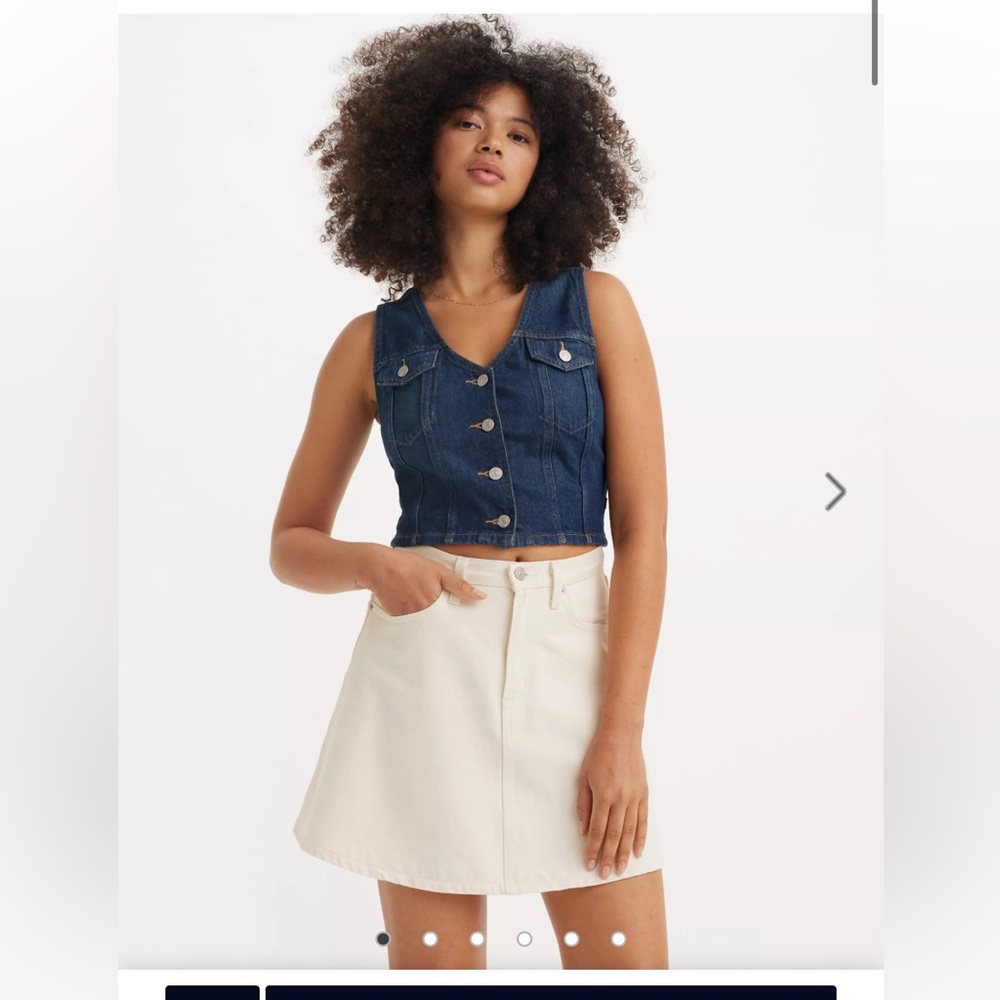 Levi’s flounce denim mini skirt